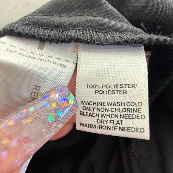 NEW! LOFT Black Romper Shorts Sleeveless Relaxed Fit Small Petite Drawstring - Picture 12 of 13